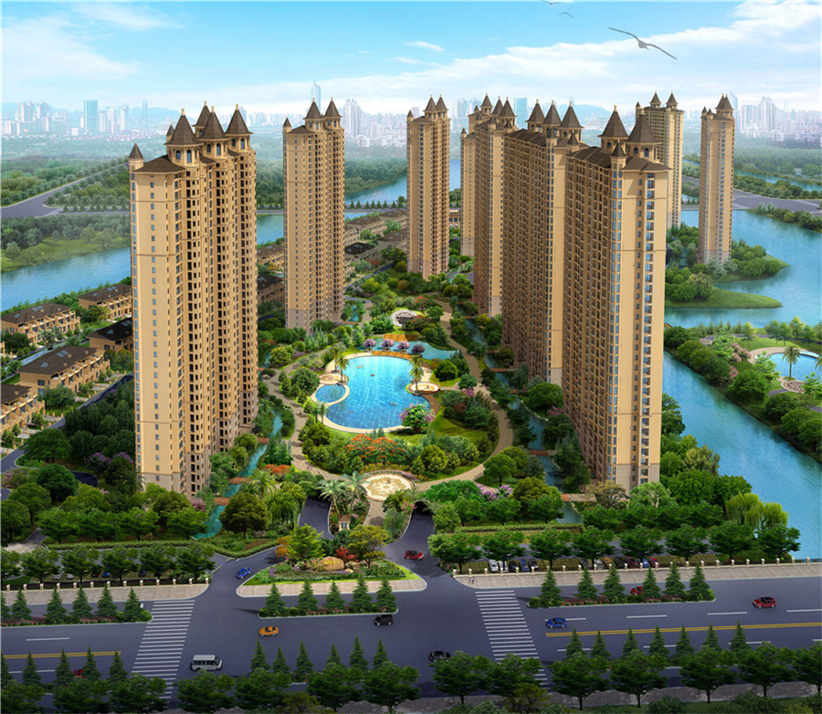 小区内景效果图